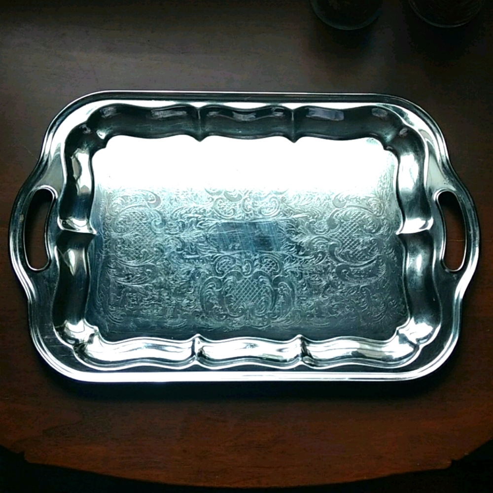 Irvinware Chrome Tray Vintage